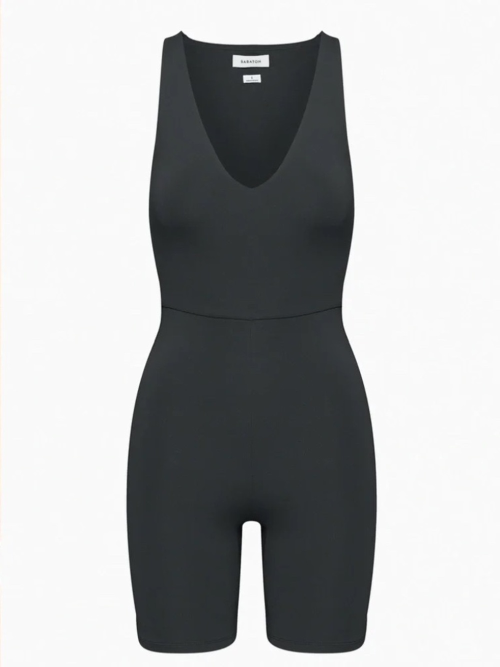 BABATON CONTOUR V NECK BODYSUIT BLACK LARGE NWT